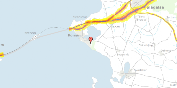 Trafikstøjkort på Alhøjvænget 4, 4220 Korsør