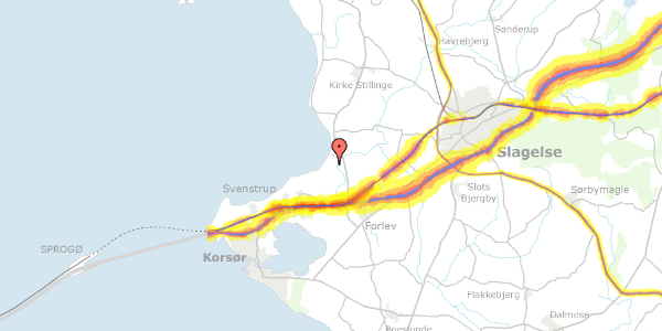 Trafikstøjkort på Engsnarreskellet 6, 4220 Korsør