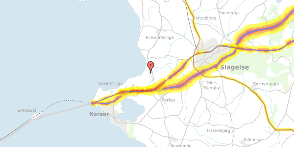 Trafikstøjkort på Engsnarreskellet 12, 4220 Korsør