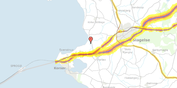 Trafikstøjkort på Gøgemarken 31, 4220 Korsør