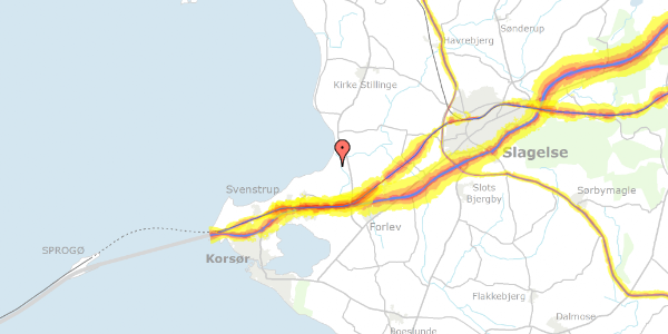 Trafikstøjkort på Kohejresvinget 4, 4220 Korsør