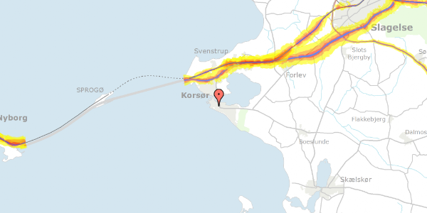 Trafikstøjkort på Nygade 45, 1. 7, 4220 Korsør
