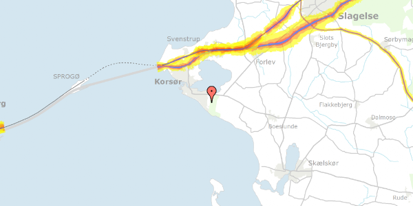 Trafikstøjkort på Skovager 12, 4220 Korsør