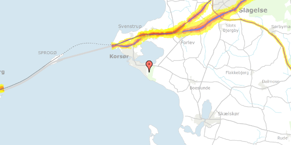 Trafikstøjkort på Skovager 35, 4220 Korsør