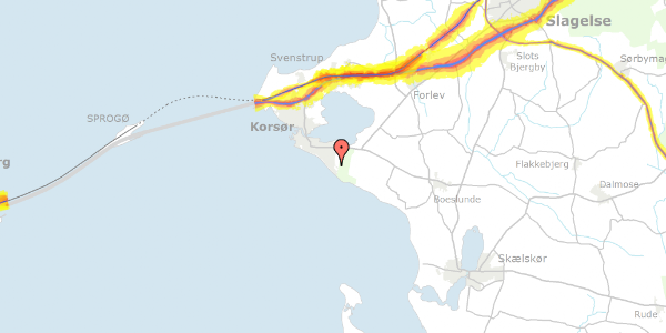 Trafikstøjkort på Skovbrinken 18, 4220 Korsør