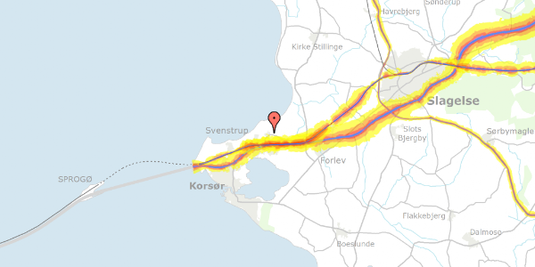 Trafikstøjkort på Smøgen 8, 4220 Korsør