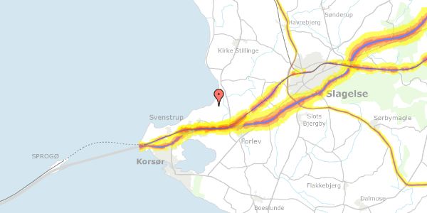 Trafikstøjkort på Storkevej 5, 4220 Korsør