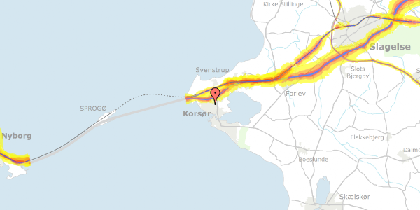 Trafikstøjkort på Tegltoften 55, 4220 Korsør