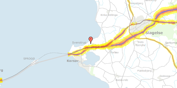 Trafikstøjkort på Violvej 77, 4220 Korsør