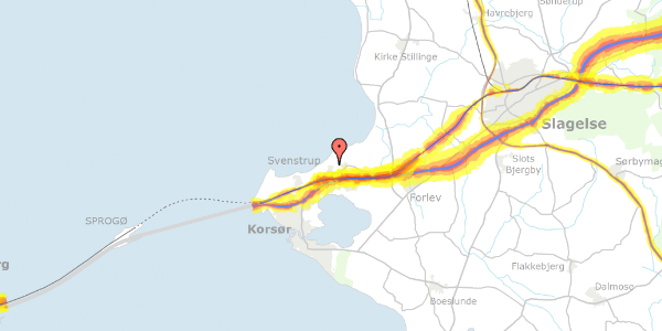 Trafikstøjkort på Violvej 228, 4220 Korsør