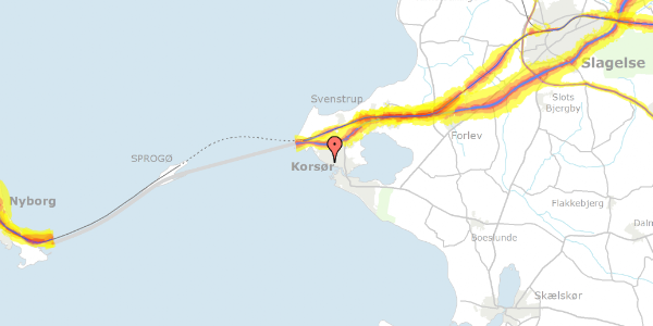 Trafikstøjkort på Værftet 16, 4220 Korsør