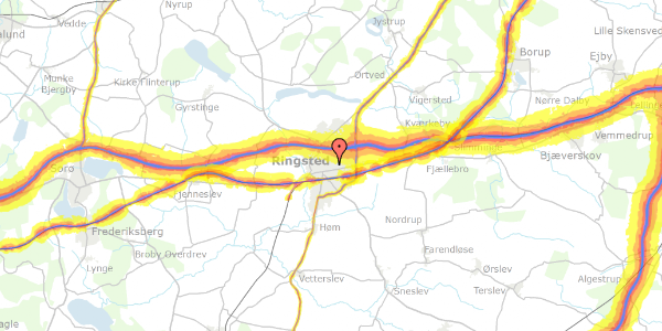 Trafikstøjkort på Anlægsvej 7, 4100 Ringsted