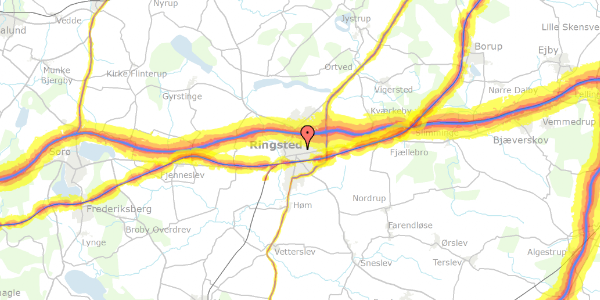 Trafikstøjkort på Anlægsvej 12, 4100 Ringsted