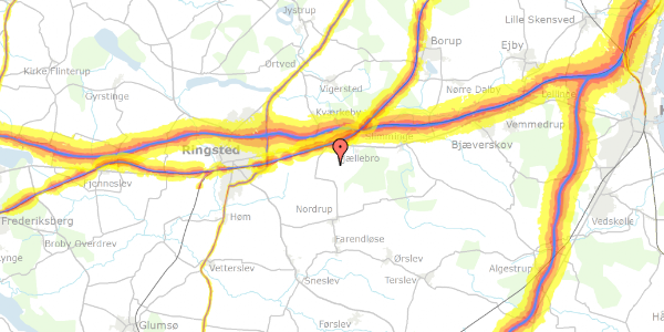 Trafikstøjkort på Bedstedvej 59, 4100 Ringsted