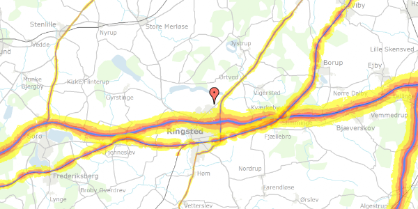 Trafikstøjkort på Benløse By 12D, 4100 Ringsted