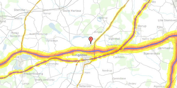 Trafikstøjkort på Benløse By 26, 4100 Ringsted