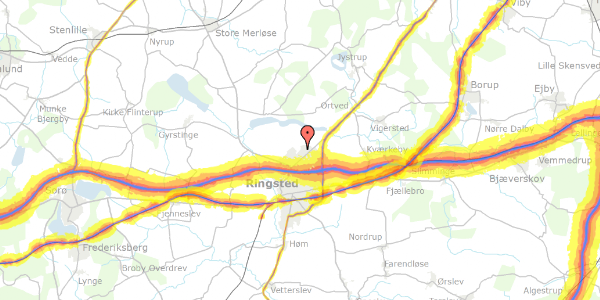 Trafikstøjkort på Benløse By 33B, 4100 Ringsted