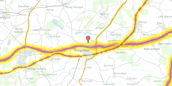 Trafikstøjkort på Benløseparken 35, st. th, 4100 Ringsted