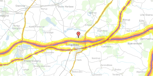 Trafikstøjkort på Benløseparken 71, st. tv, 4100 Ringsted