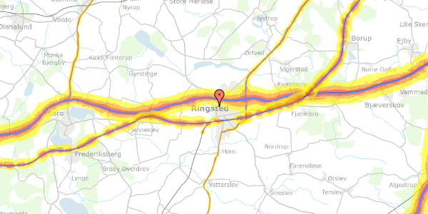 Trafikstøjkort på Bregnebjergvej 28, 4100 Ringsted