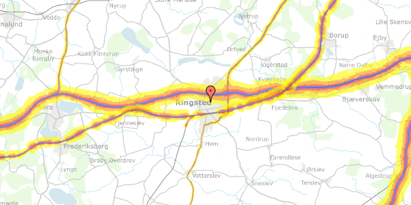 Trafikstøjkort på Bøllingsvej 24, 4100 Ringsted