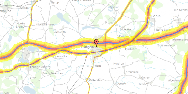 Trafikstøjkort på Dronning Margrethesvej 24F, st. tv, 4100 Ringsted