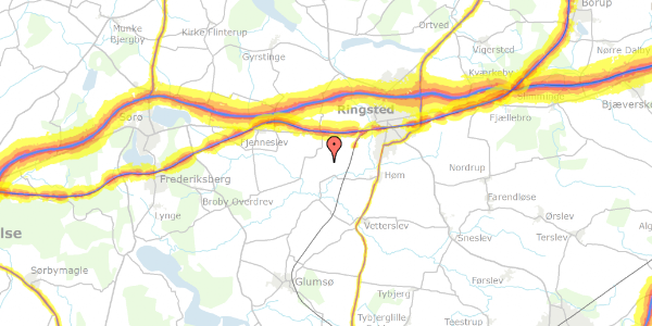 Trafikstøjkort på Englerupvej 85, 4100 Ringsted