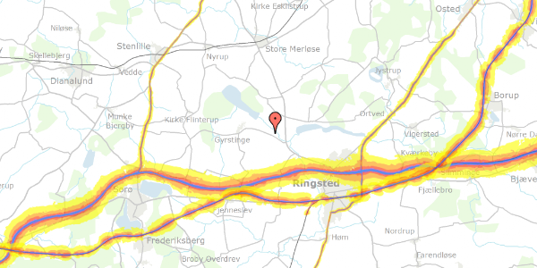 Trafikstøjkort på Gyrstingevej 31, 4100 Ringsted