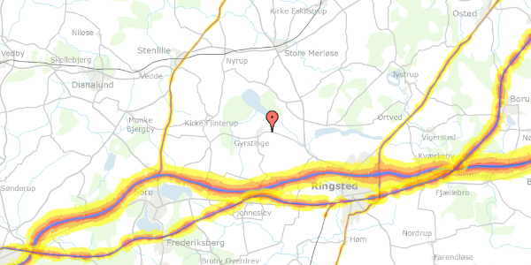 Trafikstøjkort på Gyrstingevej 67, 4100 Ringsted