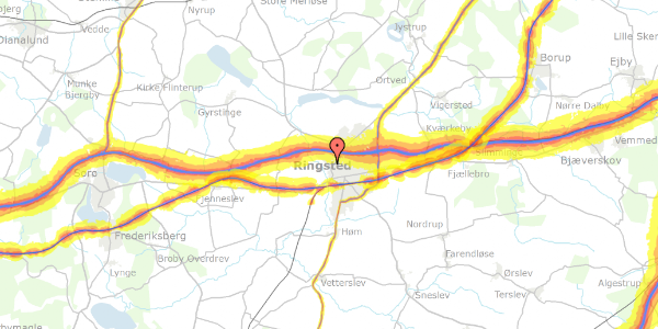 Trafikstøjkort på Hagelbjergvej 19, 4100 Ringsted
