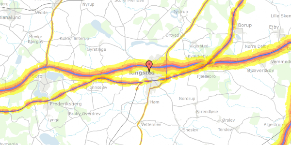 Trafikstøjkort på Hagelbjergvej 48, 4100 Ringsted