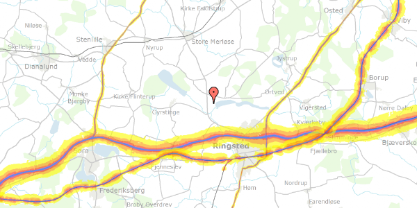 Trafikstøjkort på Haraldsted Sandvej 5, 4100 Ringsted