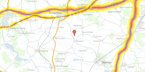 Trafikstøjkort på Haslevvej 275, 4100 Ringsted