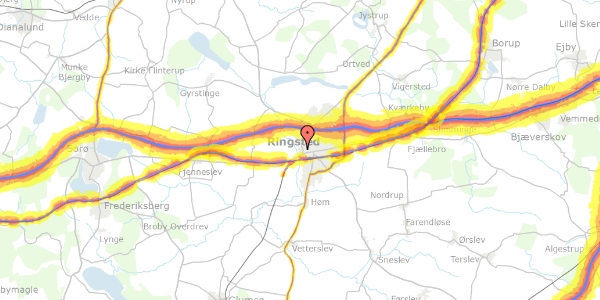 Trafikstøjkort på Havemøllevej 24, 4100 Ringsted