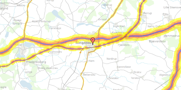 Trafikstøjkort på Hyldegårdsvej 2, 1. , 4100 Ringsted