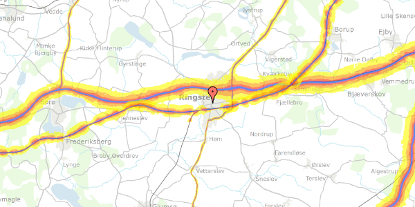 Trafikstøjkort på Jyllandsgade 8L, 4100 Ringsted