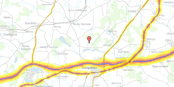 Trafikstøjkort på Kastrupvej 33, 4100 Ringsted