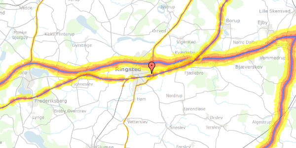 Trafikstøjkort på Kildemarken 58C, 4100 Ringsted