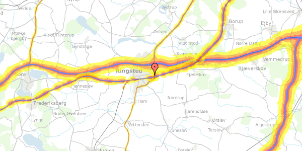 Trafikstøjkort på Kildemarken 144B, 4100 Ringsted