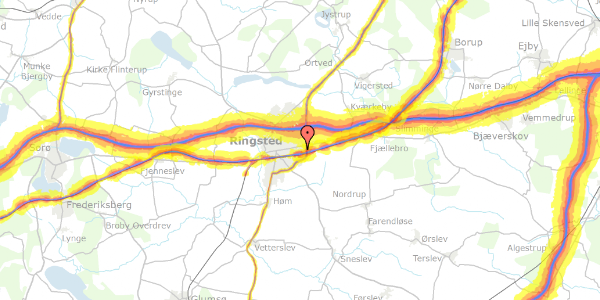 Trafikstøjkort på Kildemarken 148A, 4100 Ringsted