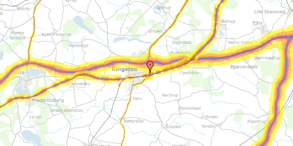 Trafikstøjkort på Kildemarken 181A, 4100 Ringsted