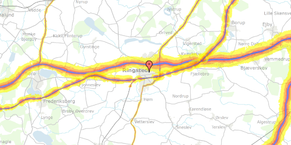 Trafikstøjkort på Sct Knudsgade 44, 1. , 4100 Ringsted