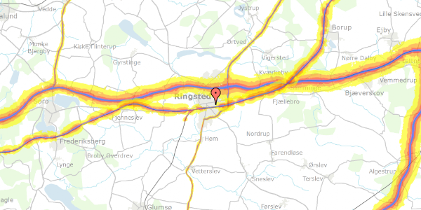 Trafikstøjkort på Søndergade 27, 4100 Ringsted