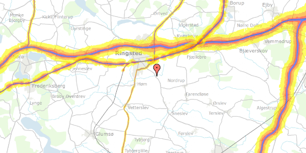 Trafikstøjkort på Tolstrupvej 27, 4100 Ringsted