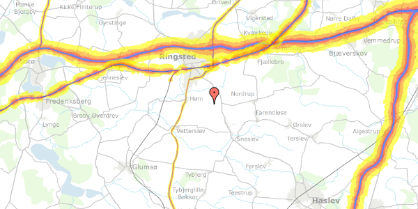 Trafikstøjkort på Tolstrupvej 46, 4100 Ringsted