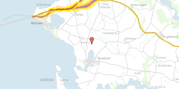 Trafikstøjkort på Gerdrupvej 236, 4230 Skælskør