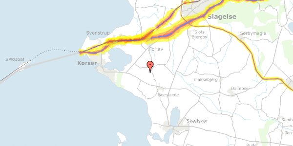 Trafikstøjkort på Gryderupvej 194, 4242 Boeslunde