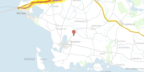 Trafikstøjkort på Sorø Landevej 206, 4230 Skælskør