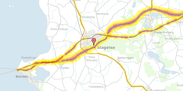 Trafikstøjkort på Anholtvej 3, st. 108, 4200 Slagelse