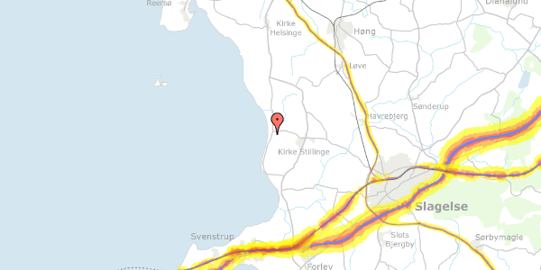 Trafikstøjkort på Havørnevej 5, 4200 Slagelse